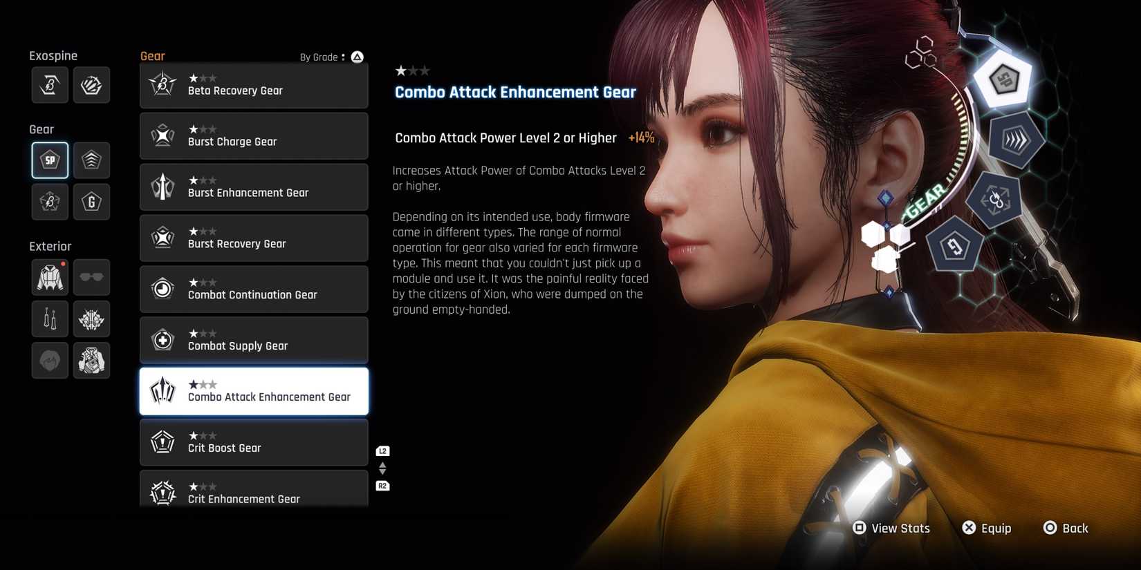 Stellar Blade Combo Attack Enhancement Gear