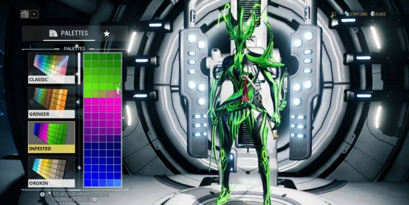 An image of a character made in the Warframe character creator