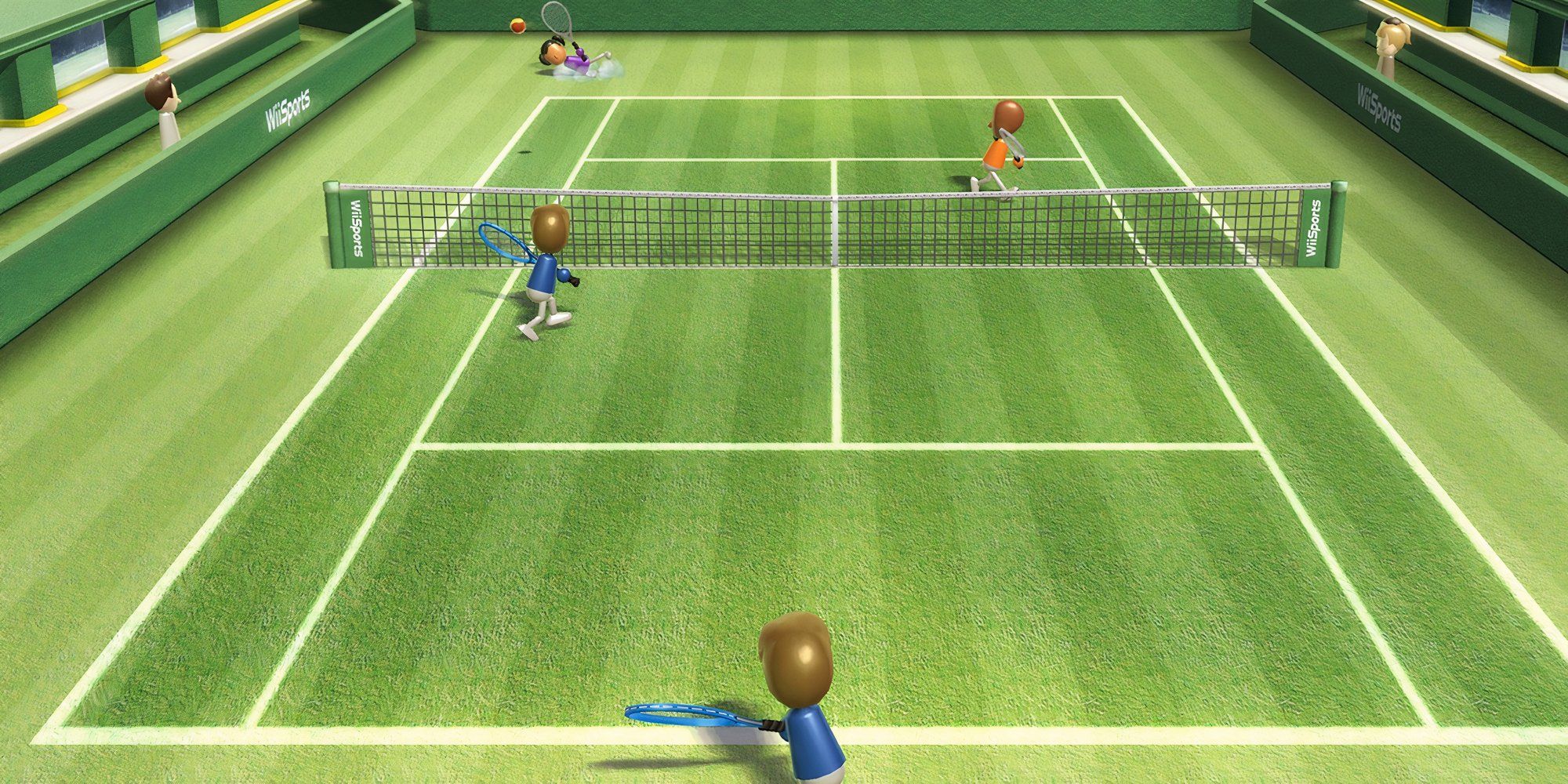 Playing Tennis in Wii Sports