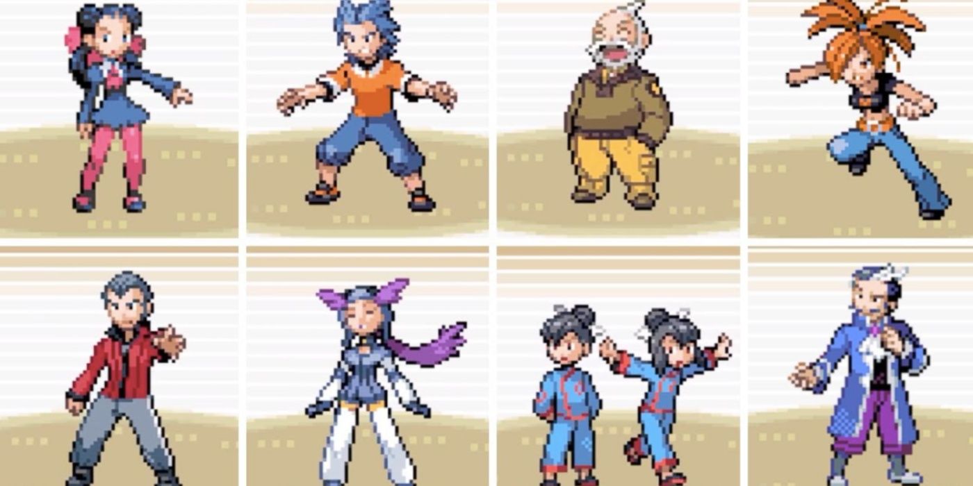 Collage Of Pokemon Emerald Gym Leaders