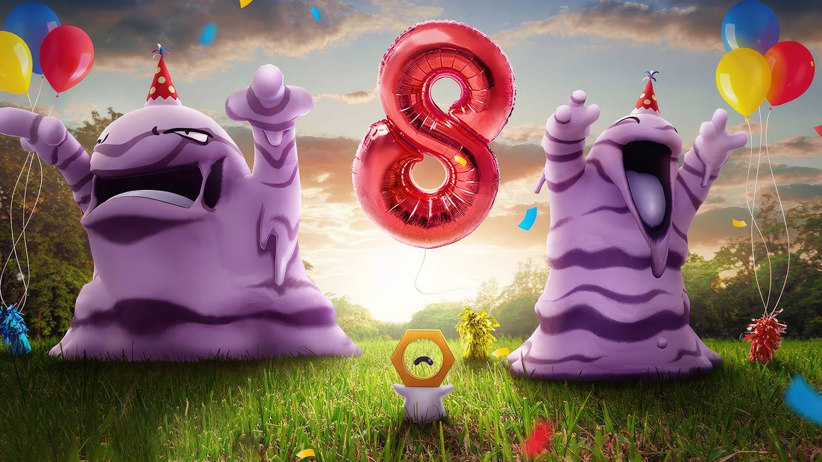 Pokemon GO 8th Anniversary Niantic Key Art Upscaled Clean