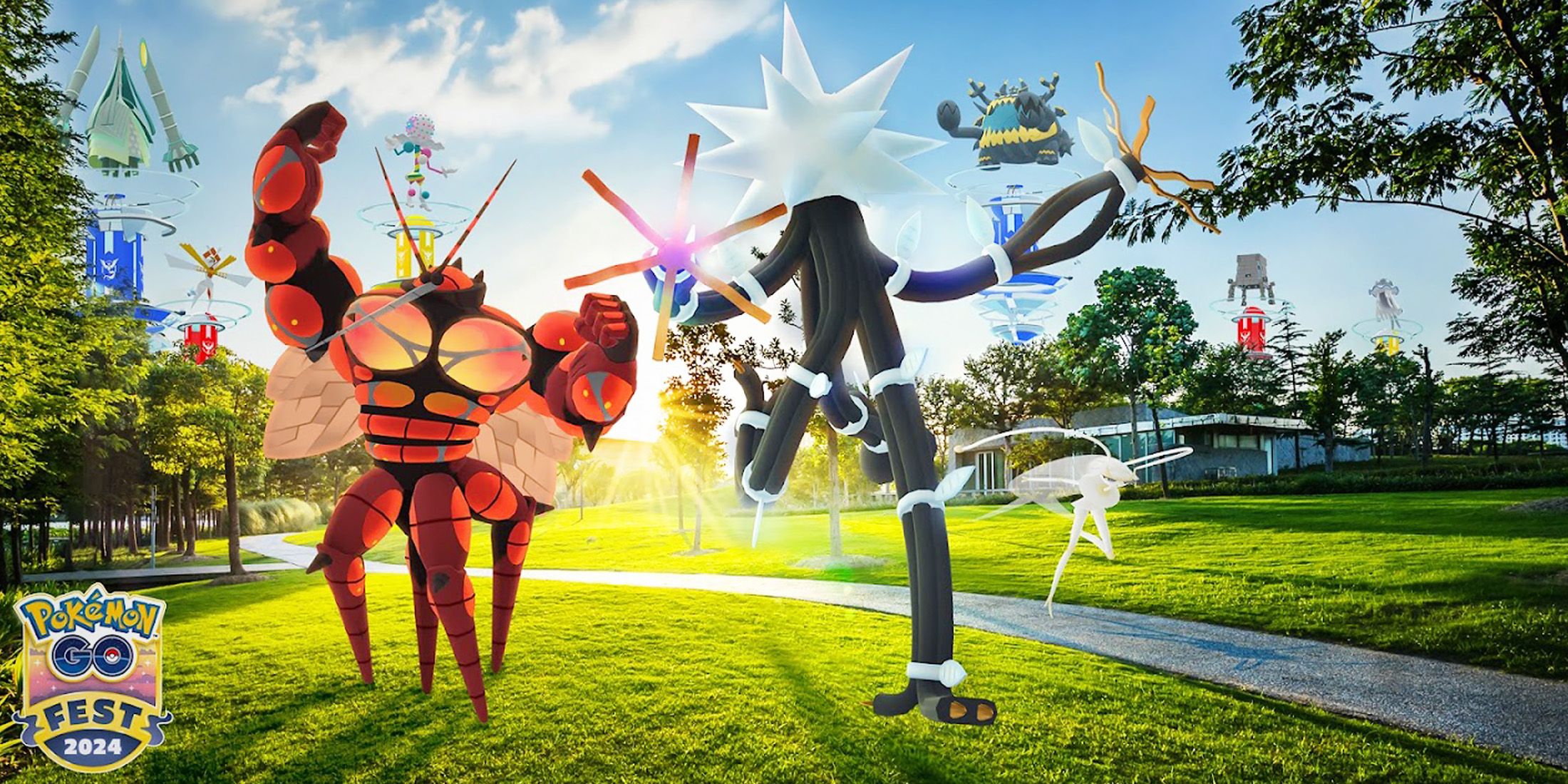 Pokemon GO Fest 2024 Ultra Beasts key art lawn