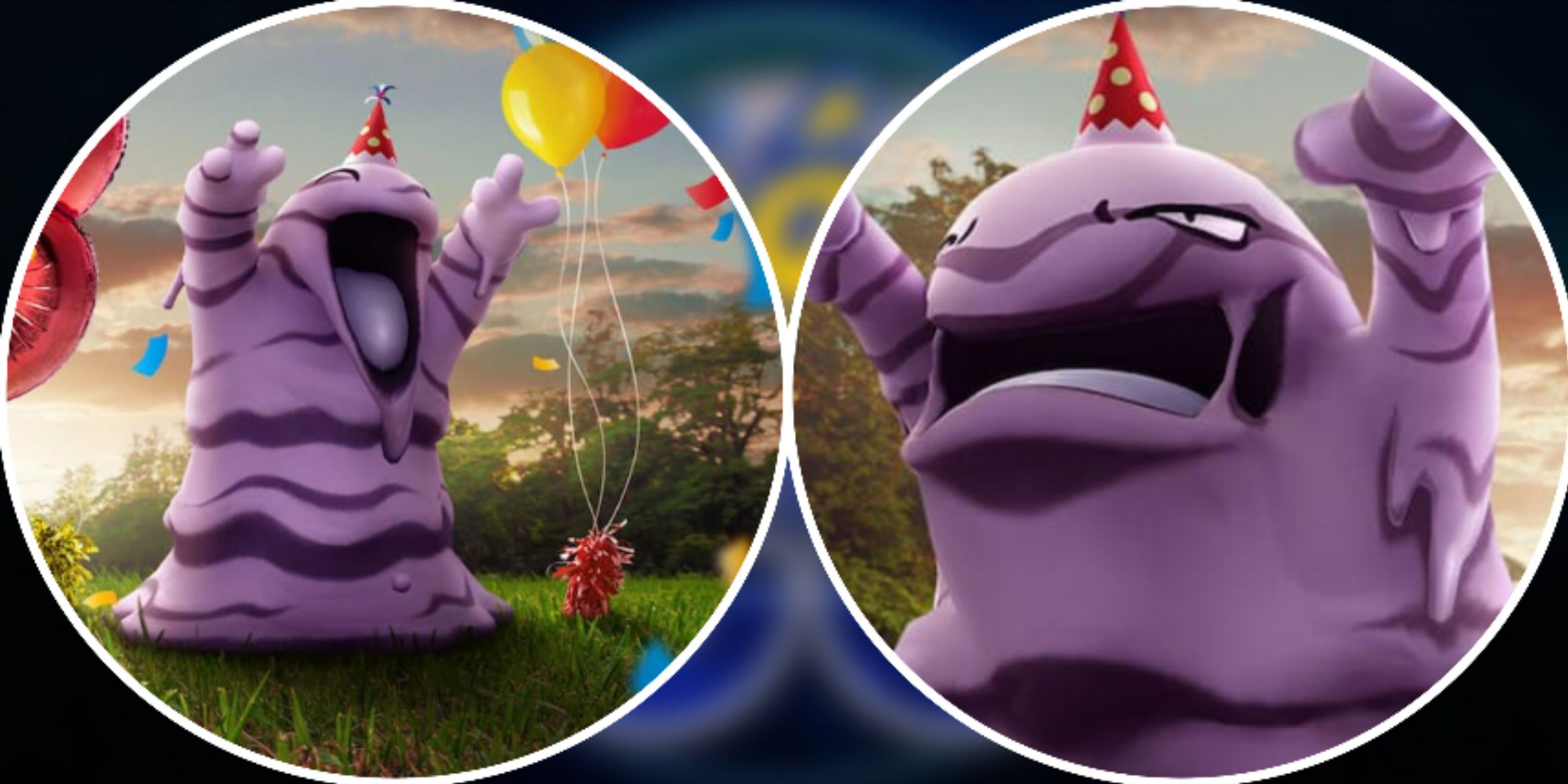 pokemon go party hat muk and grimer