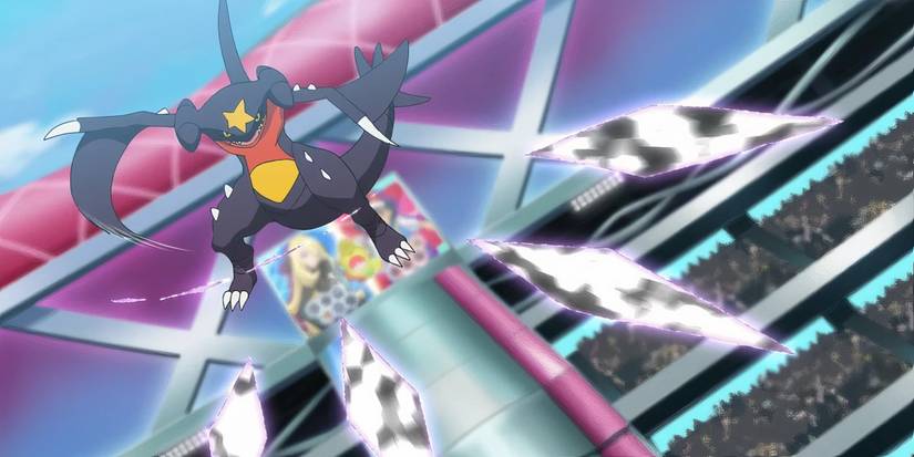 Pokemon using Scale Shot in arena