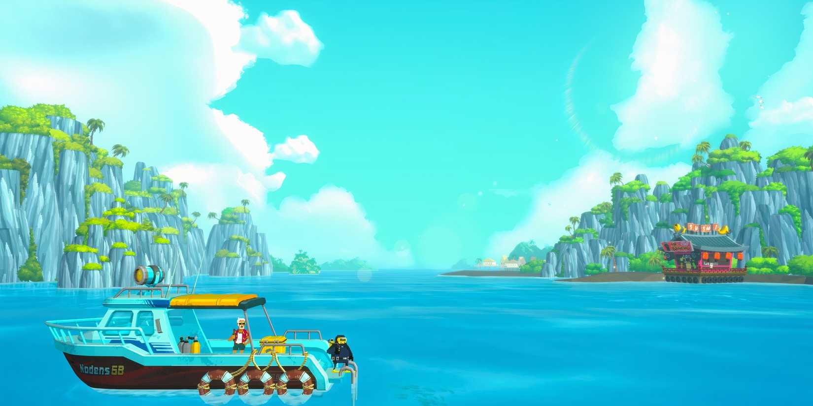 Prepping the boat in Dave The Diver