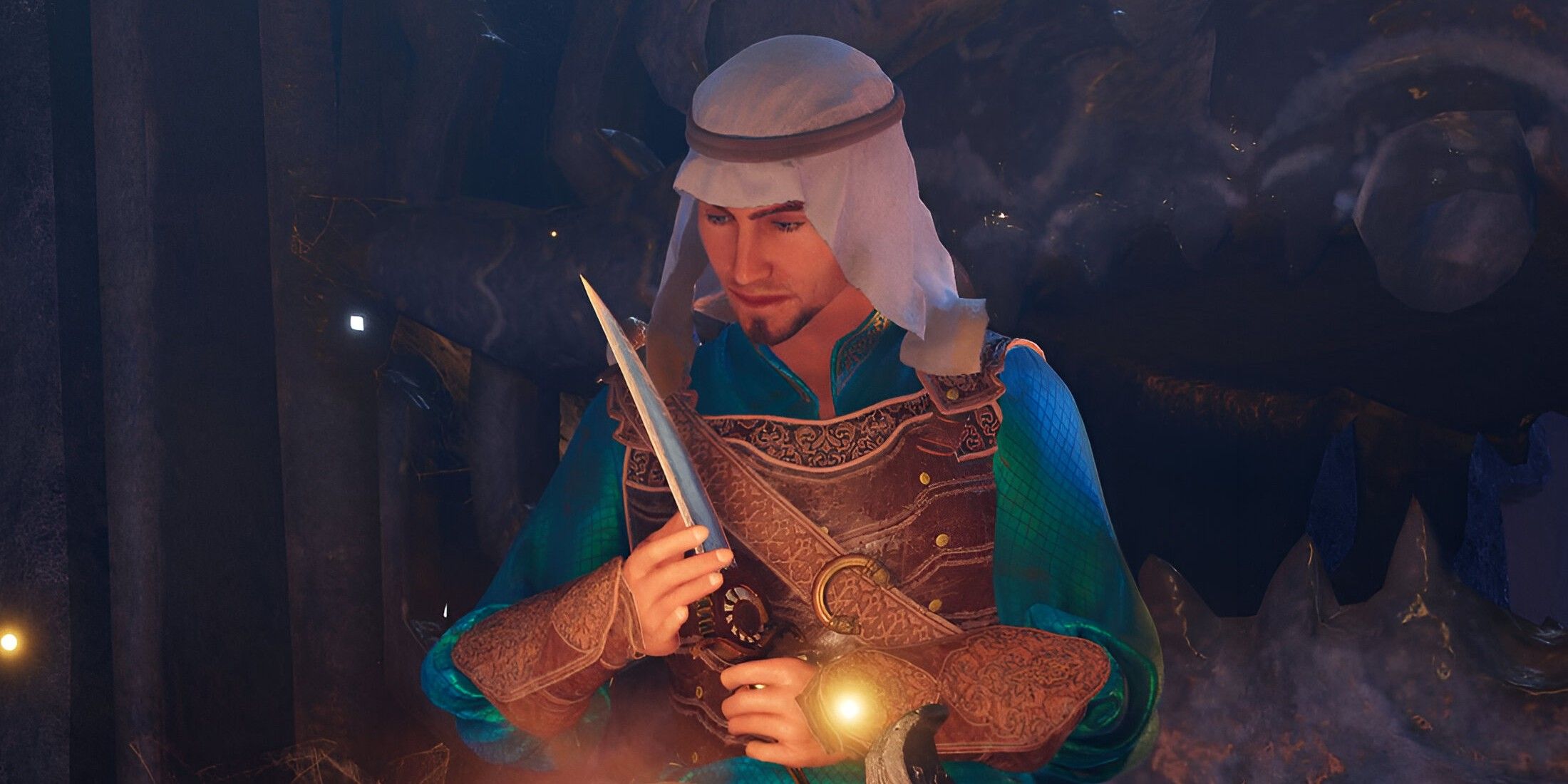 prince of persia sands of time remake prince holding the dagger of time