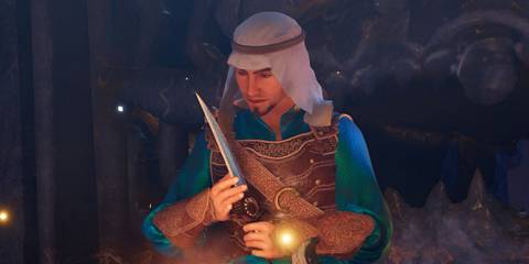 prince of persia sands of time remake prince holding the dagger of time