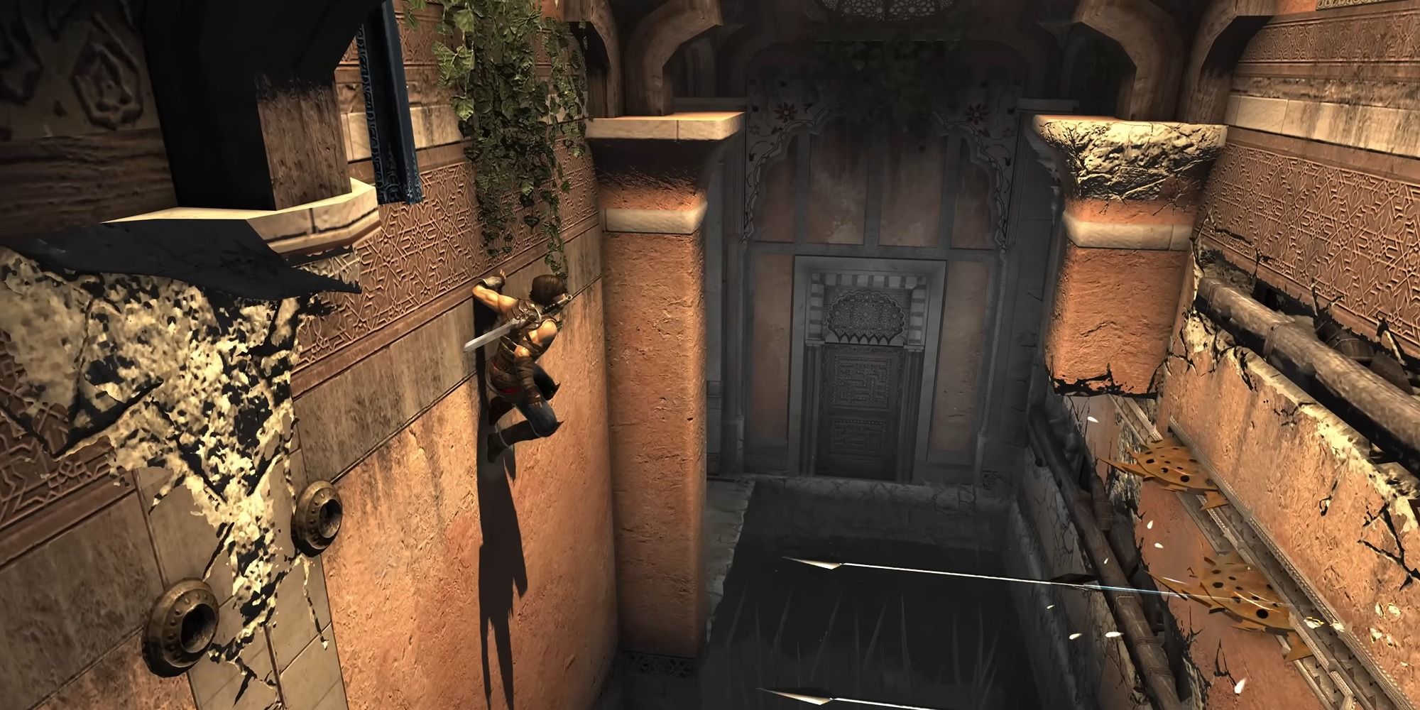Prince proceeding to jump off the wall in Prince of Persia The Forgotten Sands