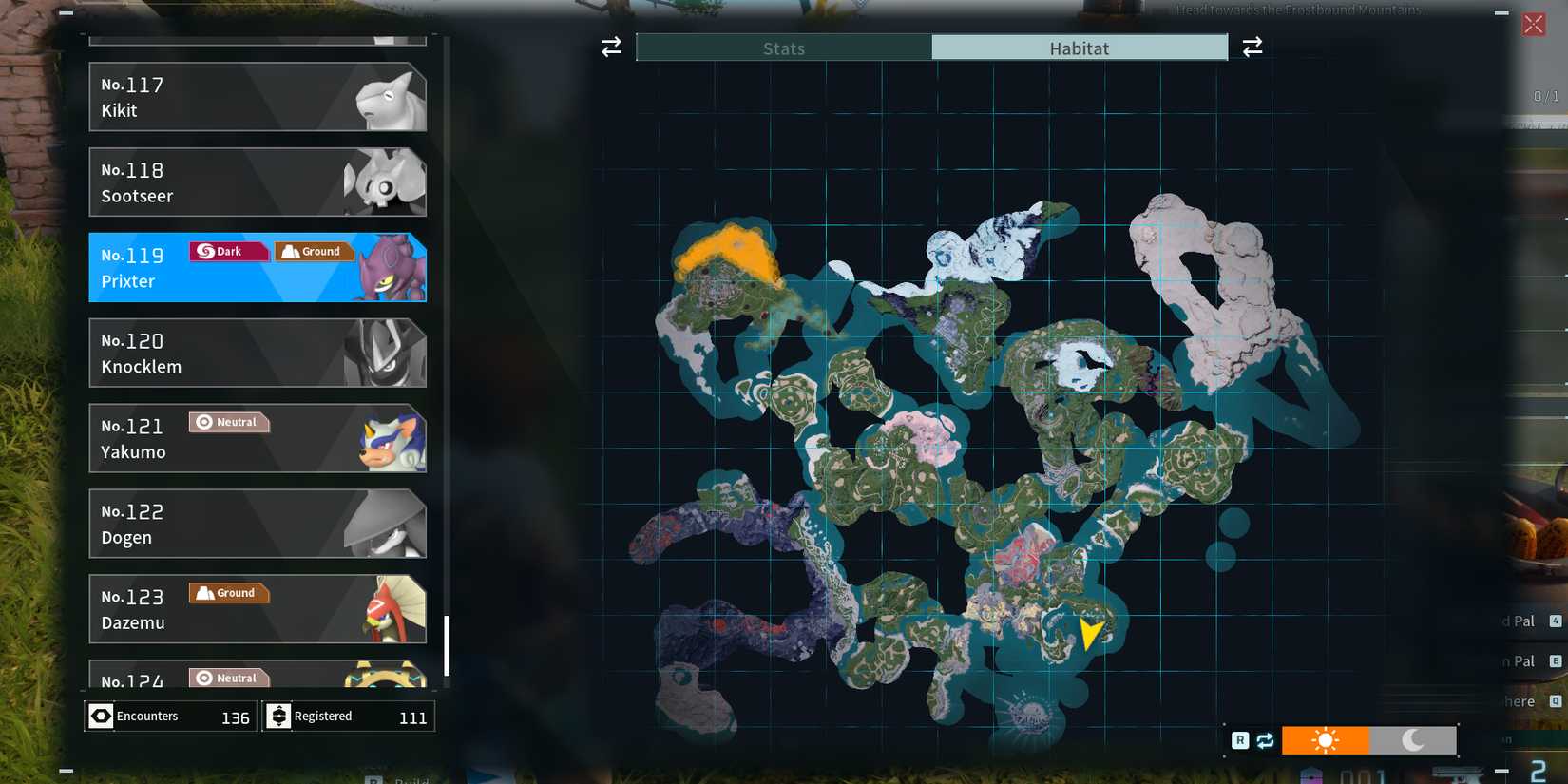 Prixter in Palworld location