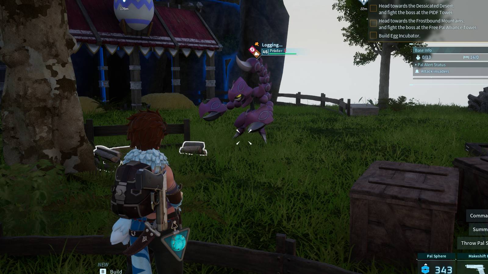 Prixter in Palworld base