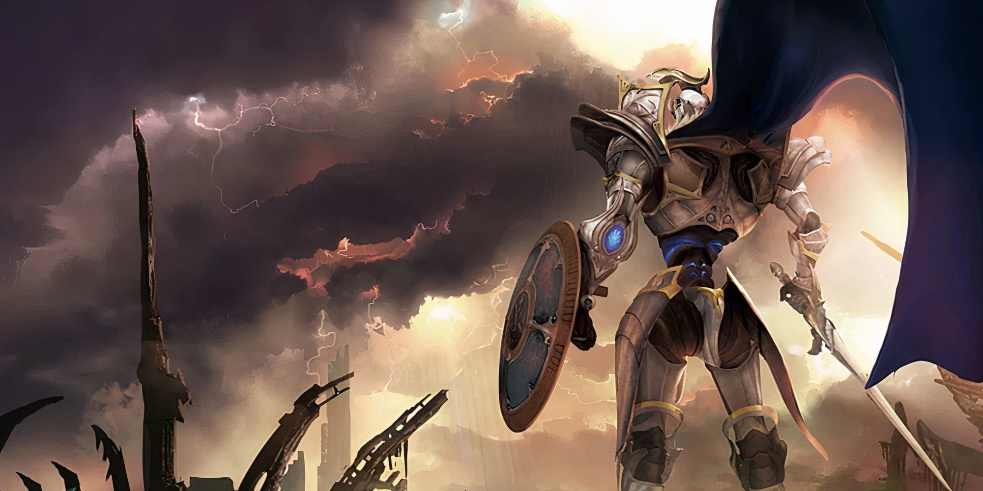 Promo art featuring the White Knight in White Knight Chronicles Origins