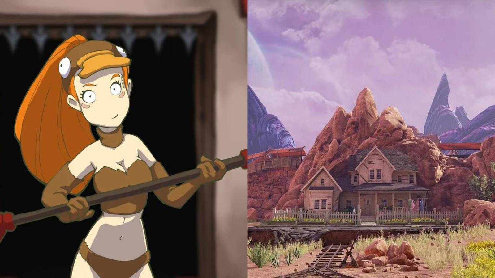 chaos on deponia and obduction side by side.