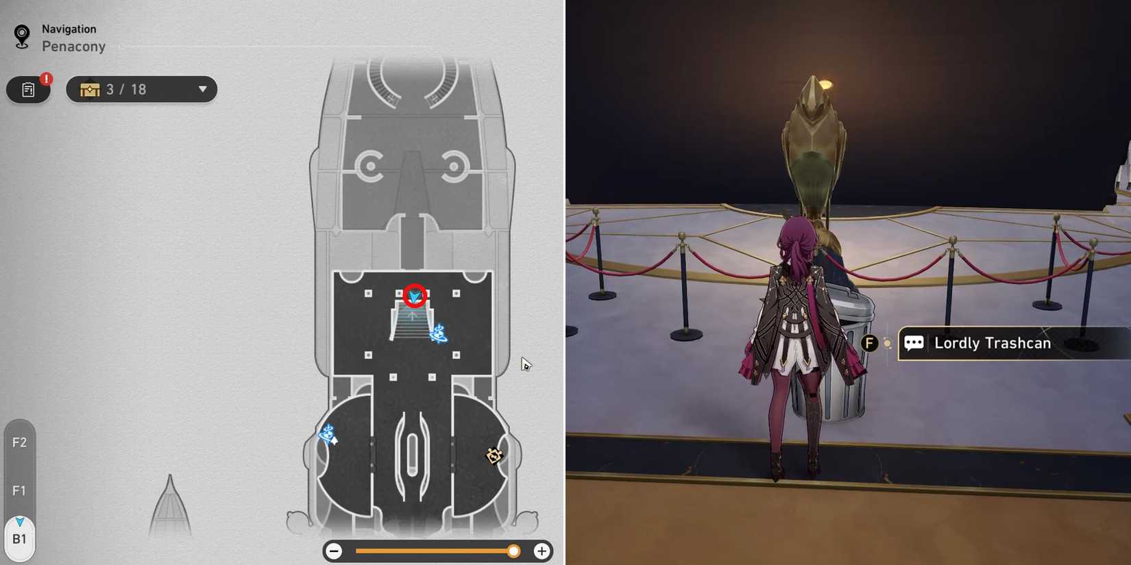 radiant feldspar lordly trashcan location 2 in honkai star rail