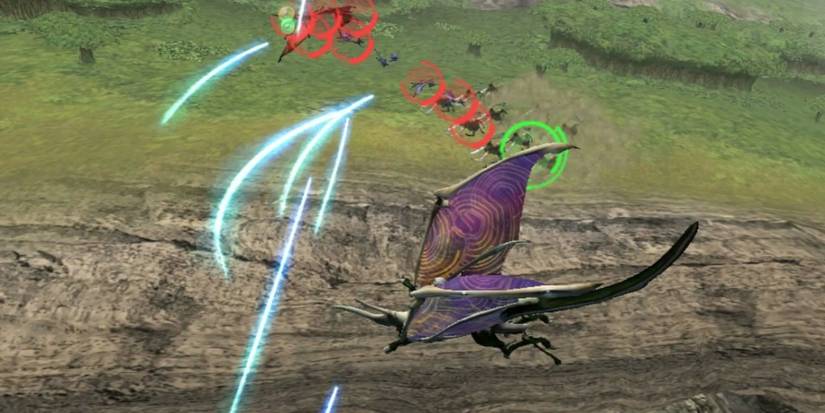 a dragon riding through a canyon in panzer dragoon orta