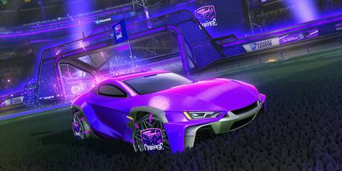 Rocket League Admiral Car skidding in arena