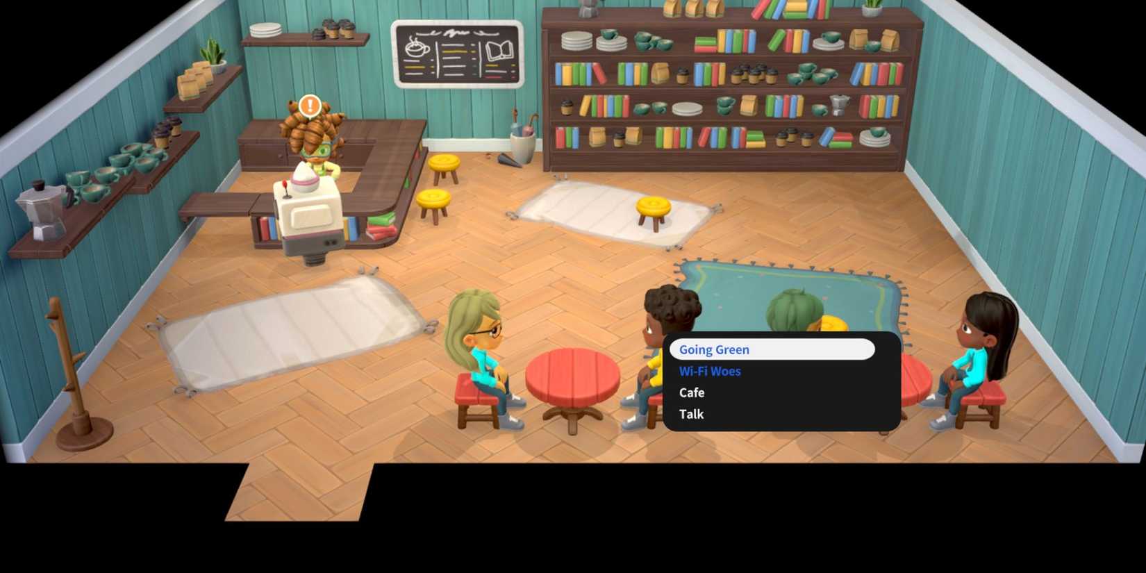 Rolling Hills: Make Sushi, Make Friends giving maia the money in Wi-Fi Woes Quest 