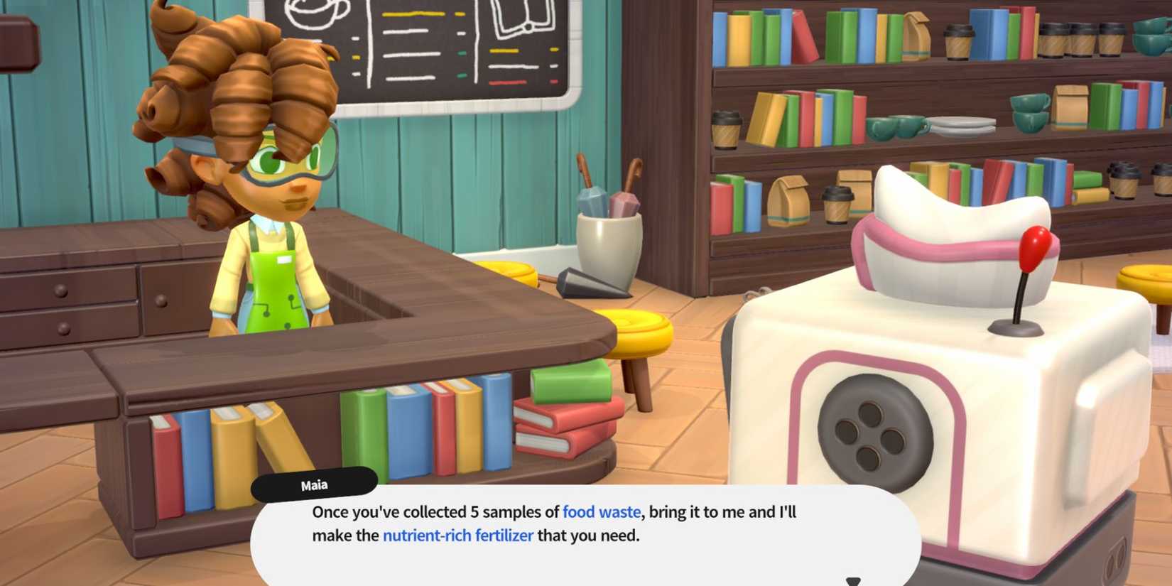 Rolling Hills: Make Sushi, Make Friends  talking to Maia about nutrient rich fertilizer in Going Green quest