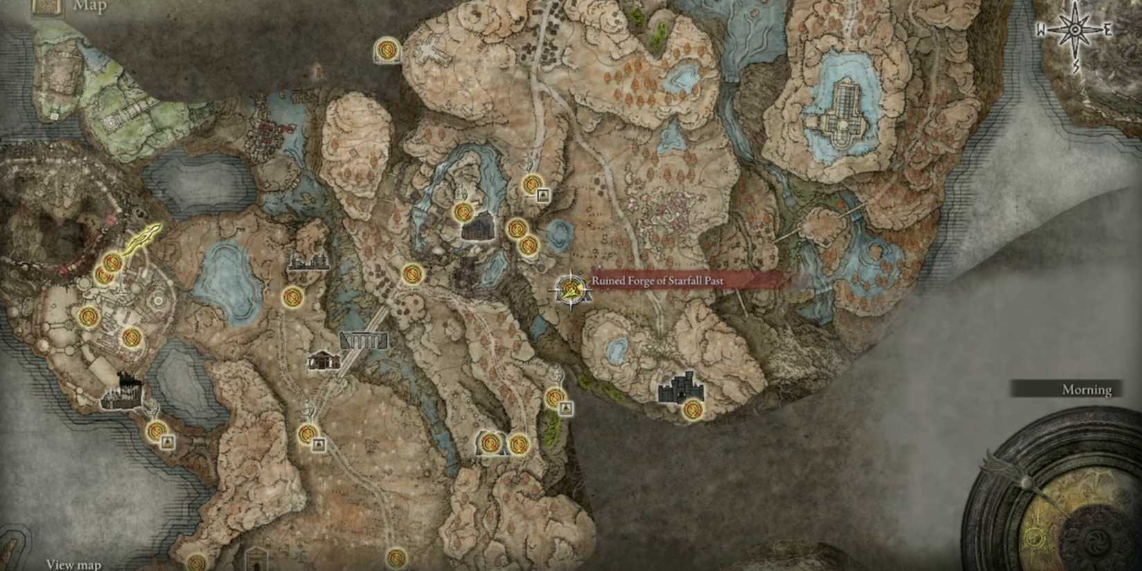 ruined forge of starfall past map location second lever in ruined forge of starfall past in elden ring shadow of the erdtree