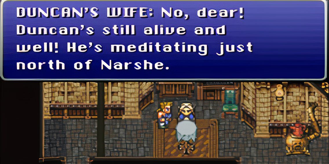 Sabin and Duncan's wife in Final Fantasy 6