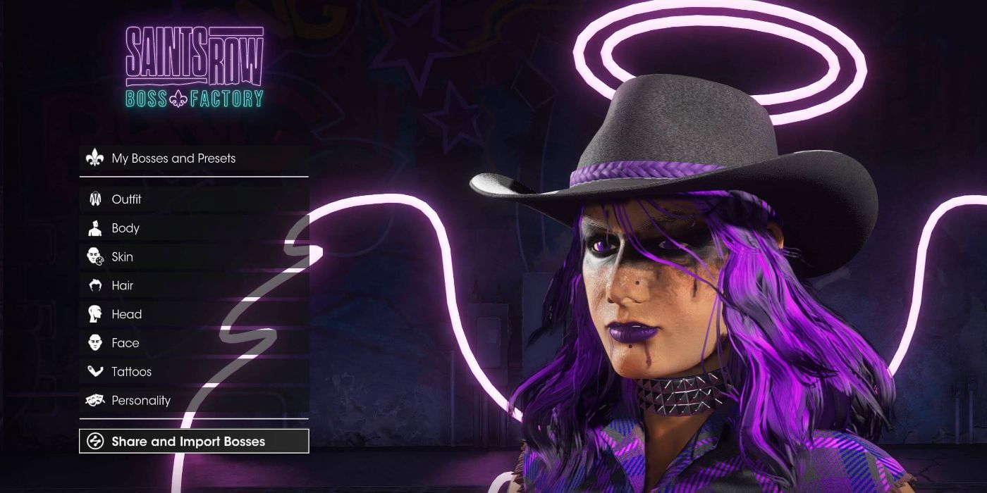 An image of a female boss from the Saints Row reboot made in the Boss Factory