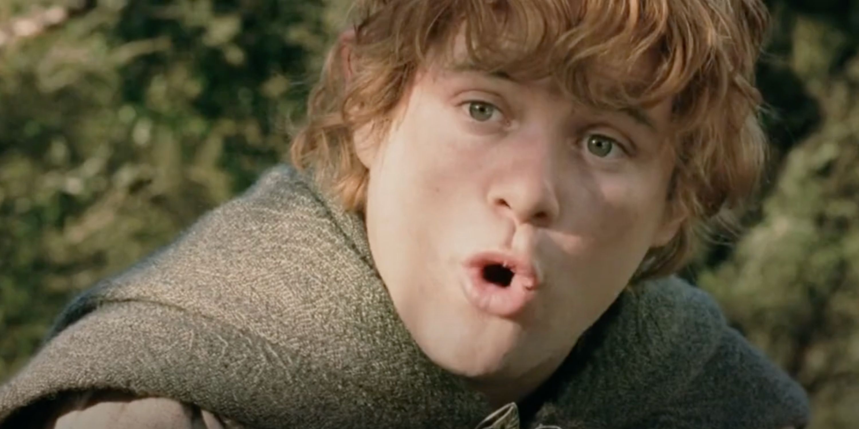 Sam saying 'Potatoes!' in a scene from The Lord of the Rings: The Two towers
