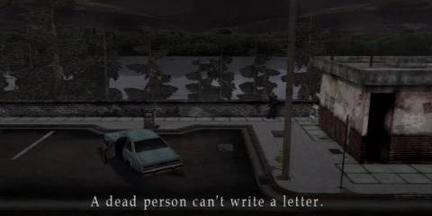 James staking in a carp park saying that a dead person can't write a letter