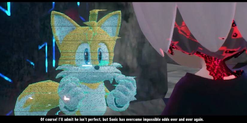 Tails saying how much he believes in Sonic 