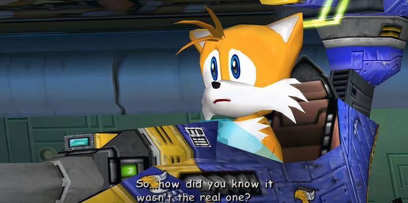 Tails asking Eggman how he knew the emerald was fake