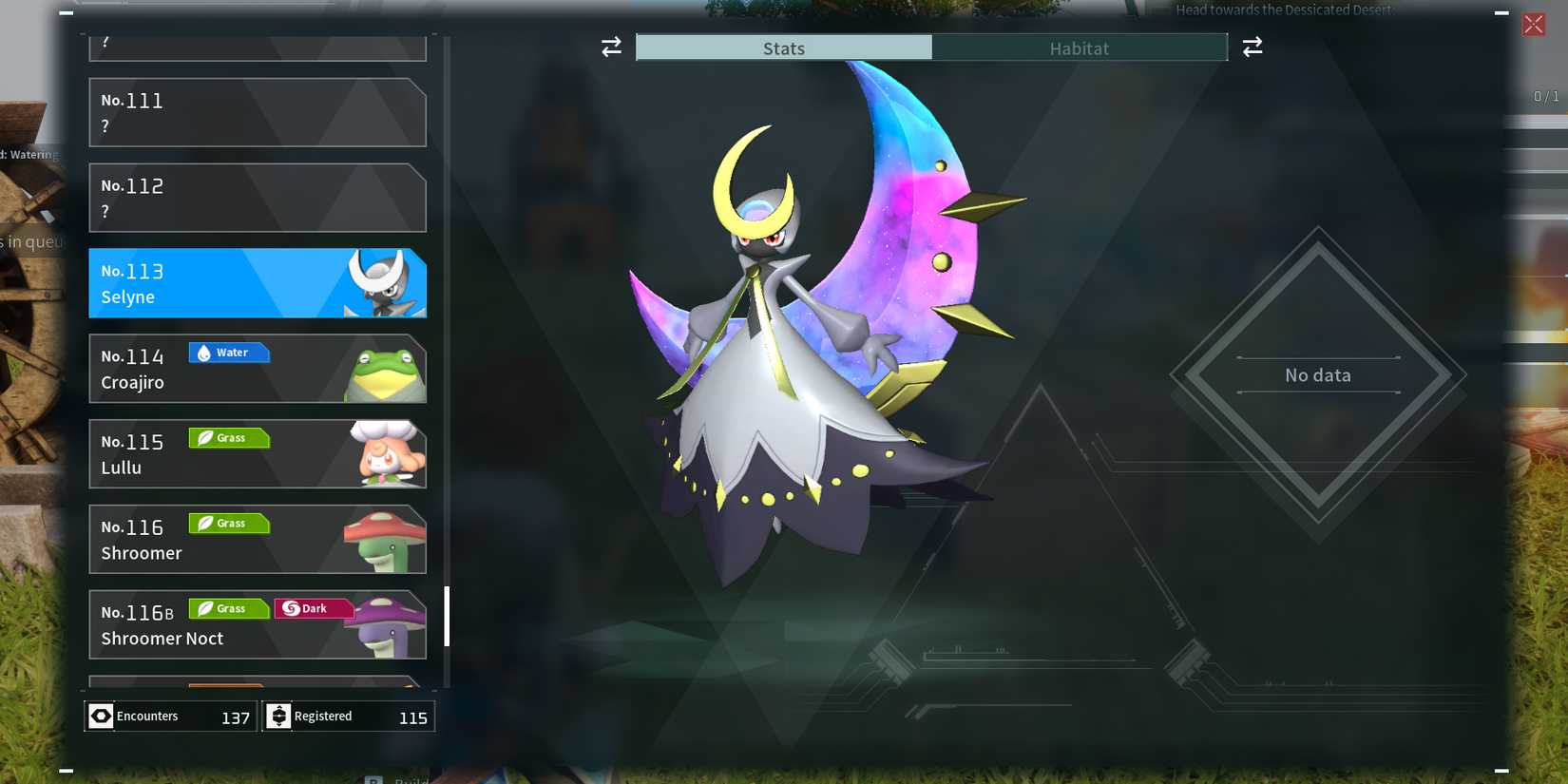 Selyne in Palworld paldeck