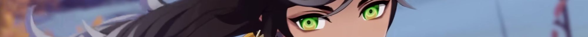A narrow image strip of Sethos's eyes - Genshin impact 