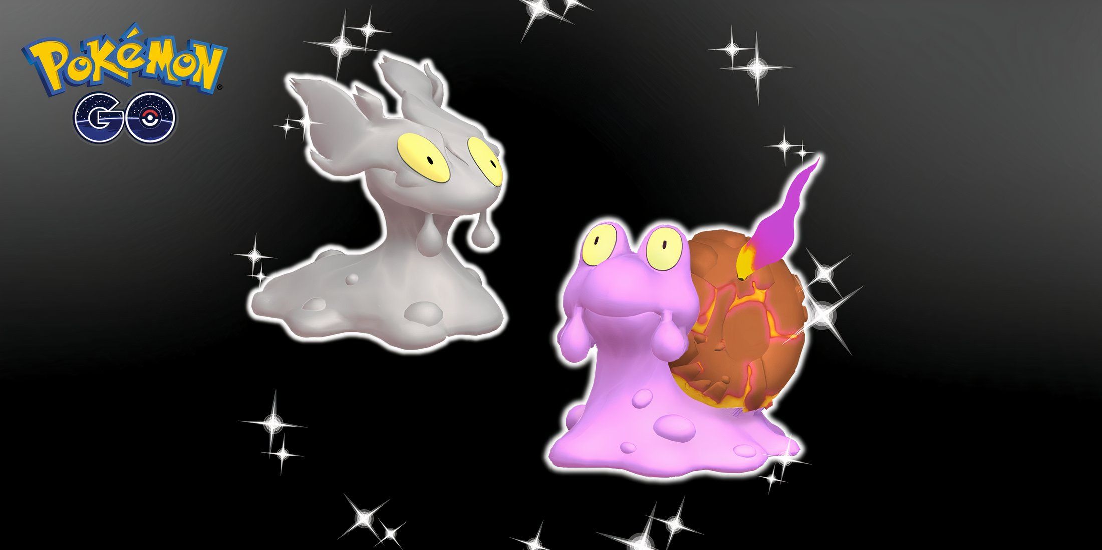 Shiny Slugma and Shiny Magcargo in Pokemon GO