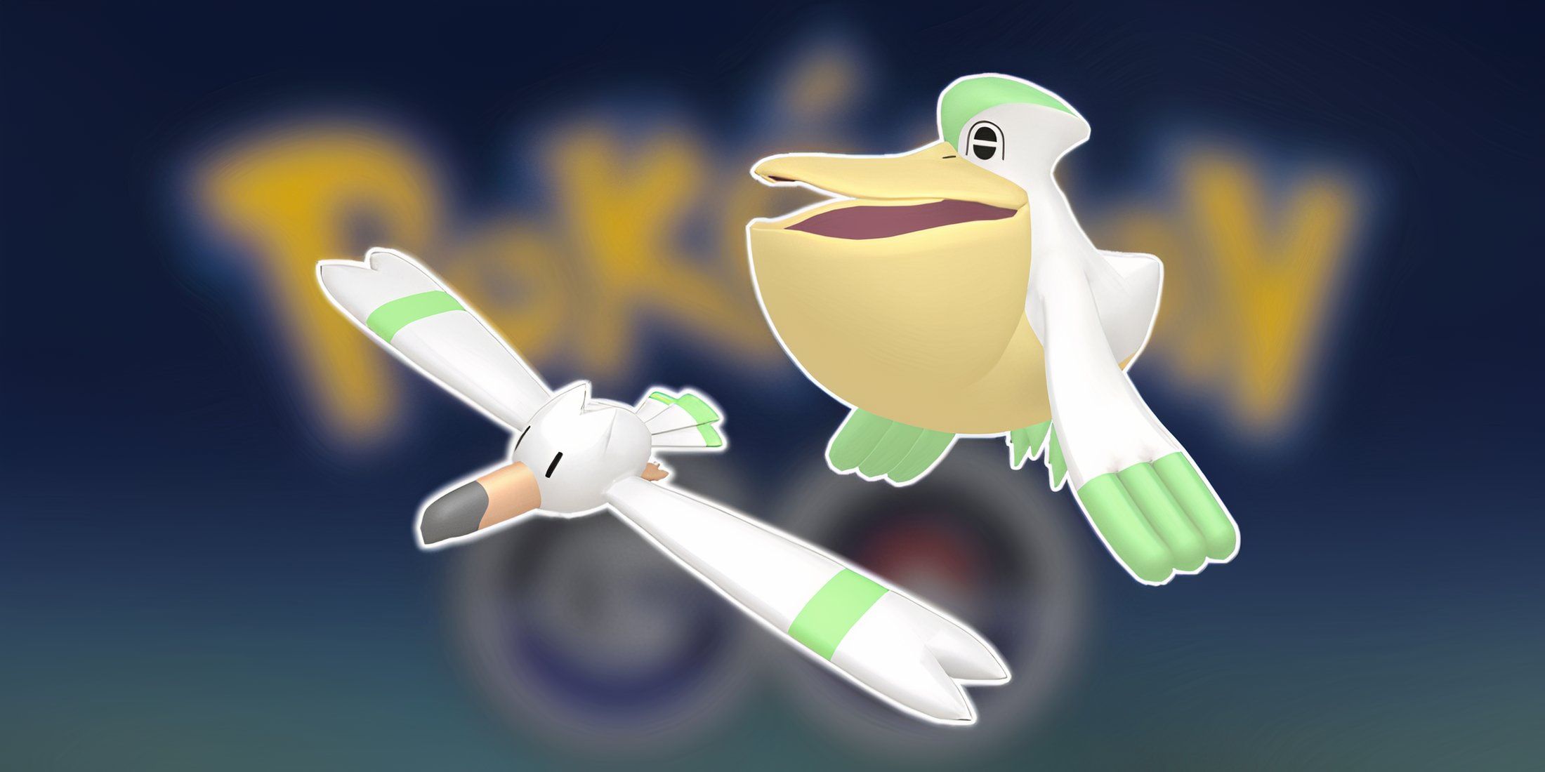 Shiny Wingull and Shiny Pelipper in Pokemon GO