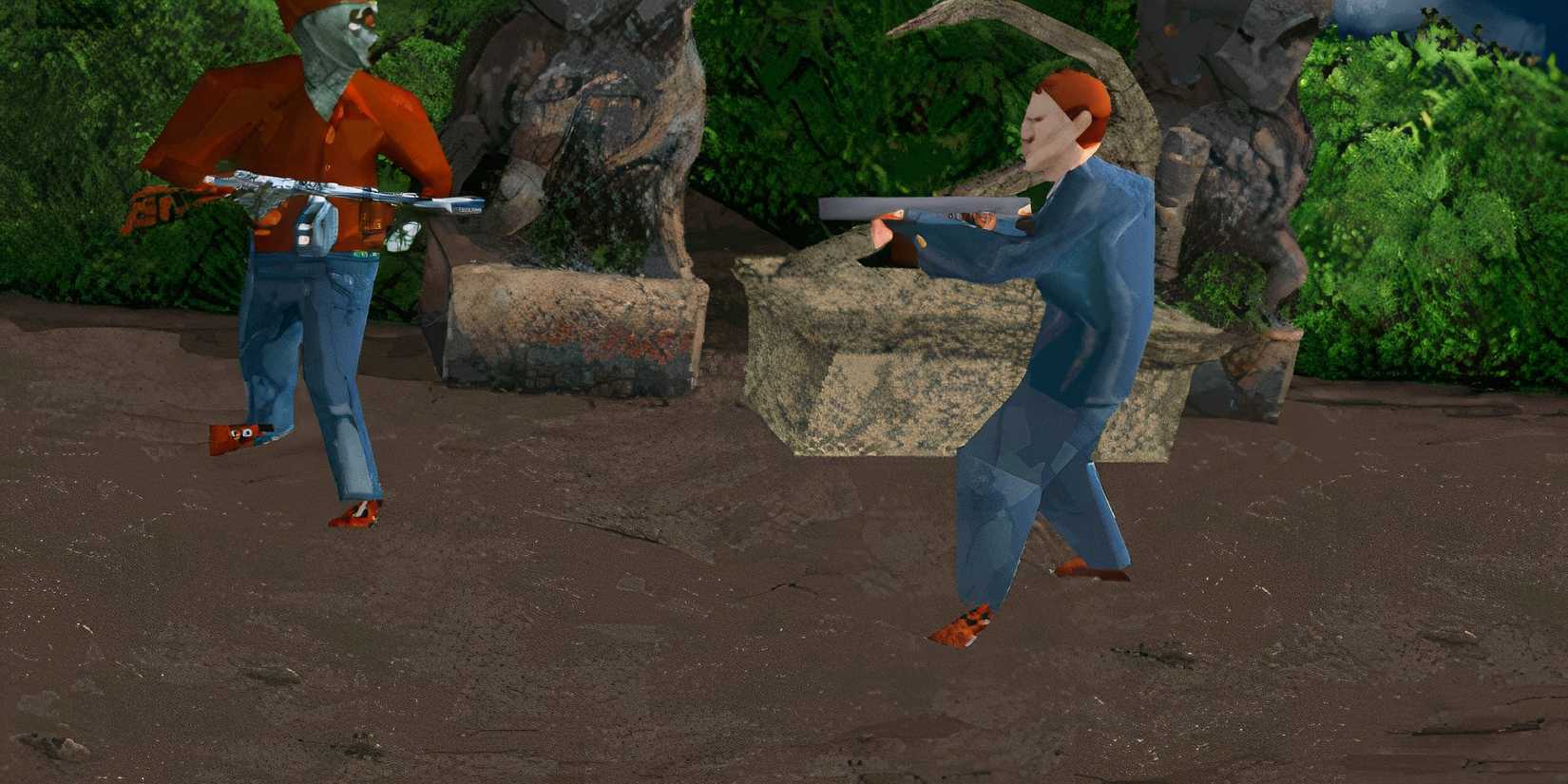 Shooting a zombie in Alone in the Dark One-Eyed Jack's Revenge