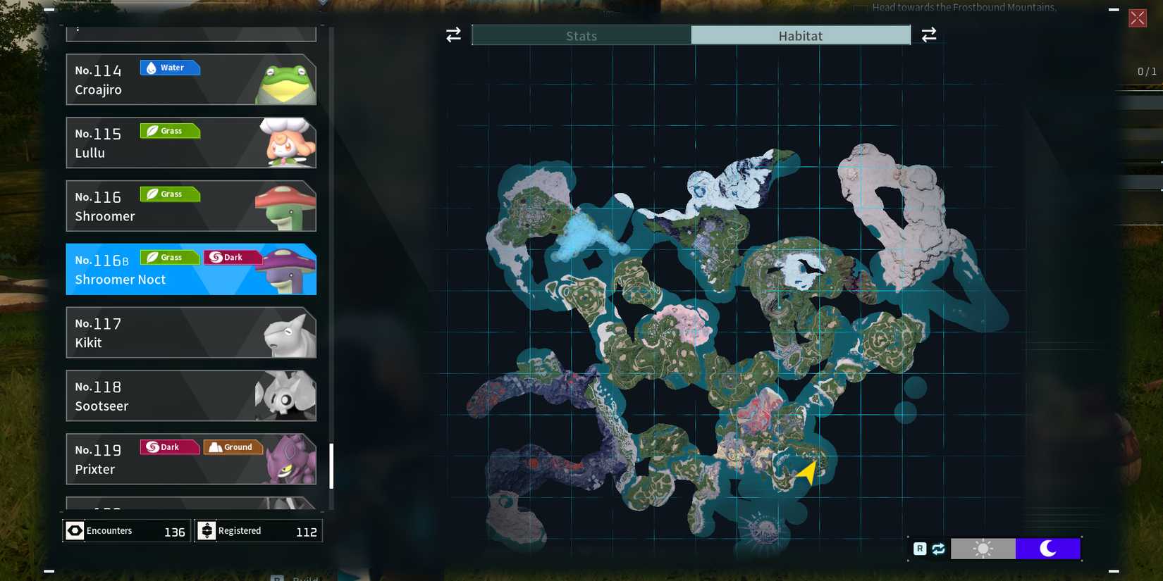 Shroomer Noct in Palworld location