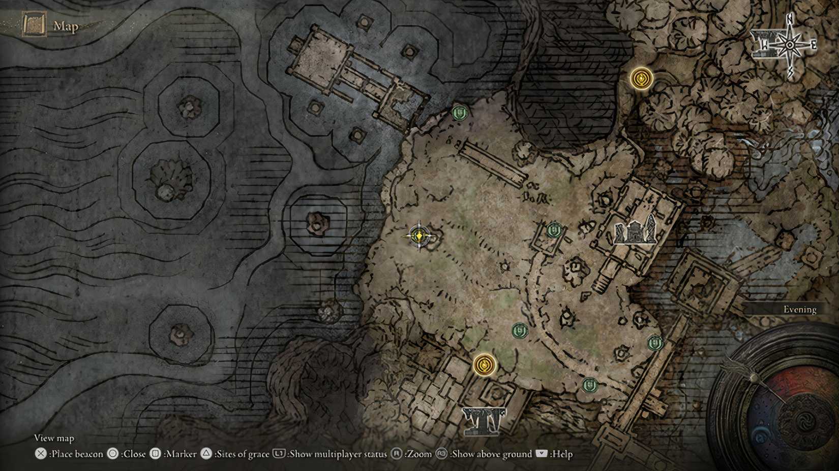 Sixth Brazier Map in Nokron, Eternal City in Elden Ring