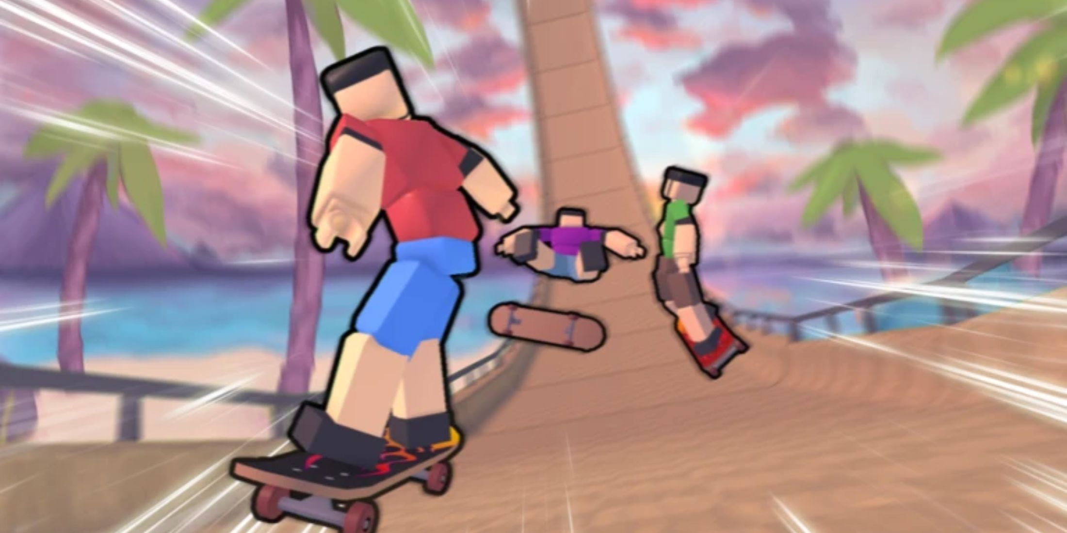 Skateboard Obby players