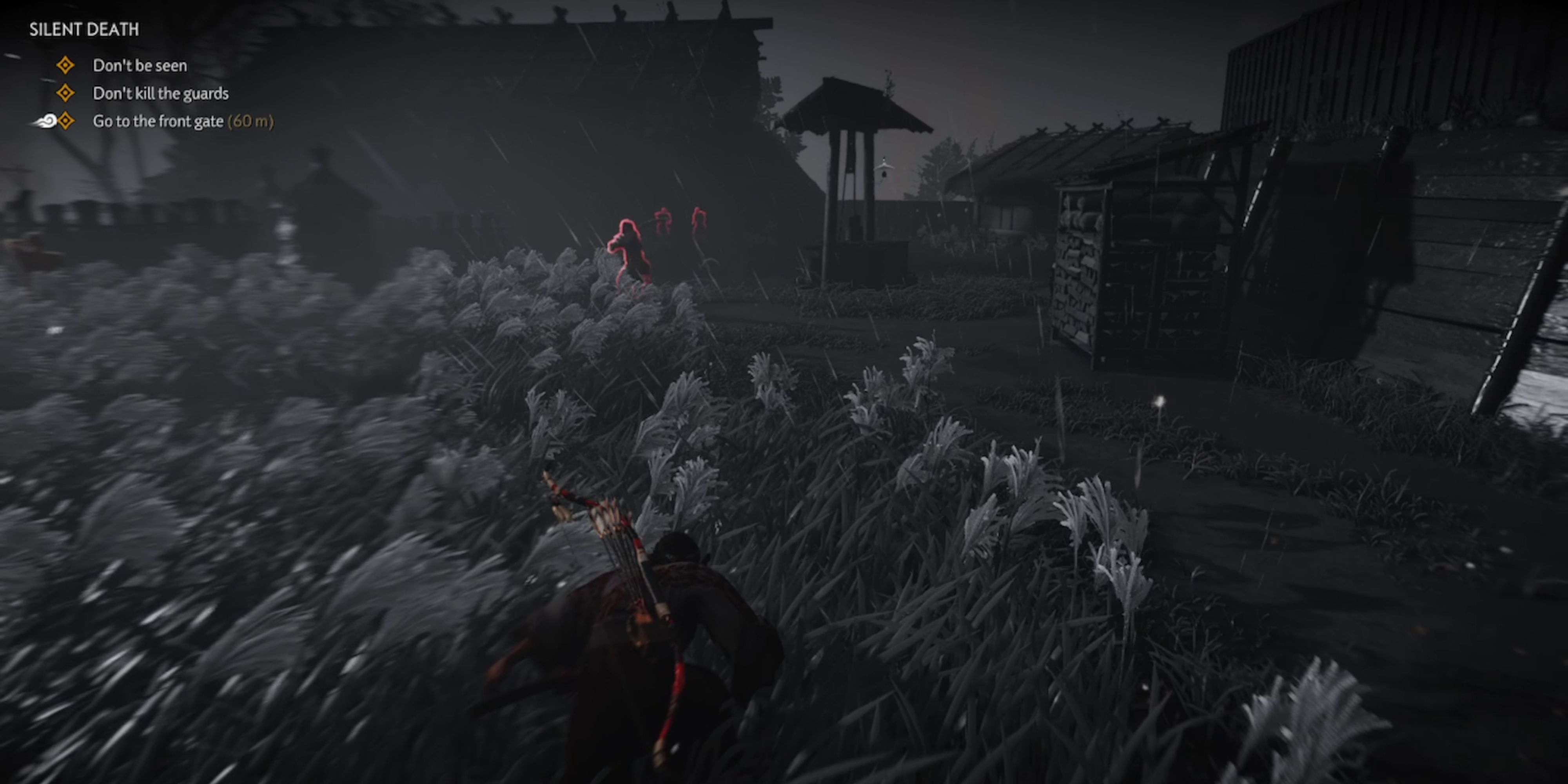 sneaking to the front gate in silent death in ghost of tsushima