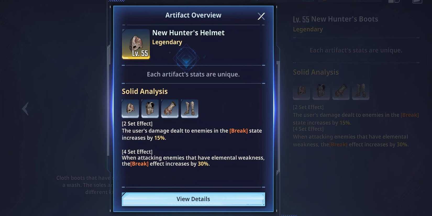 Solid Analysis artifact set description