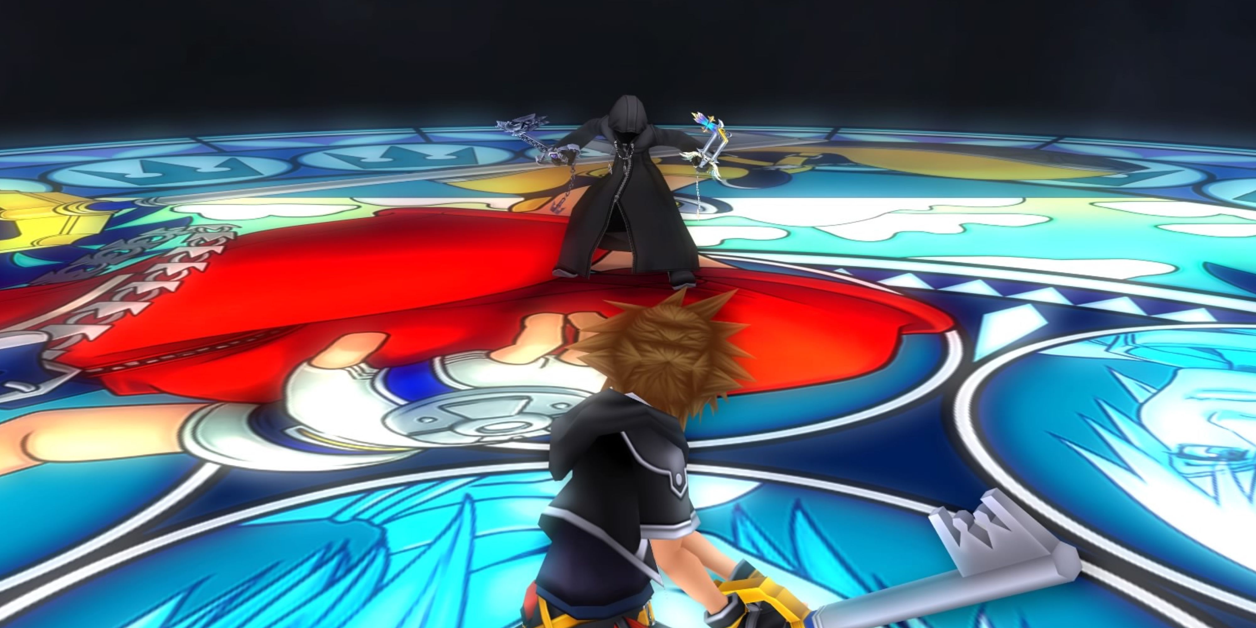 Sora faces Roxas in KH2FM.