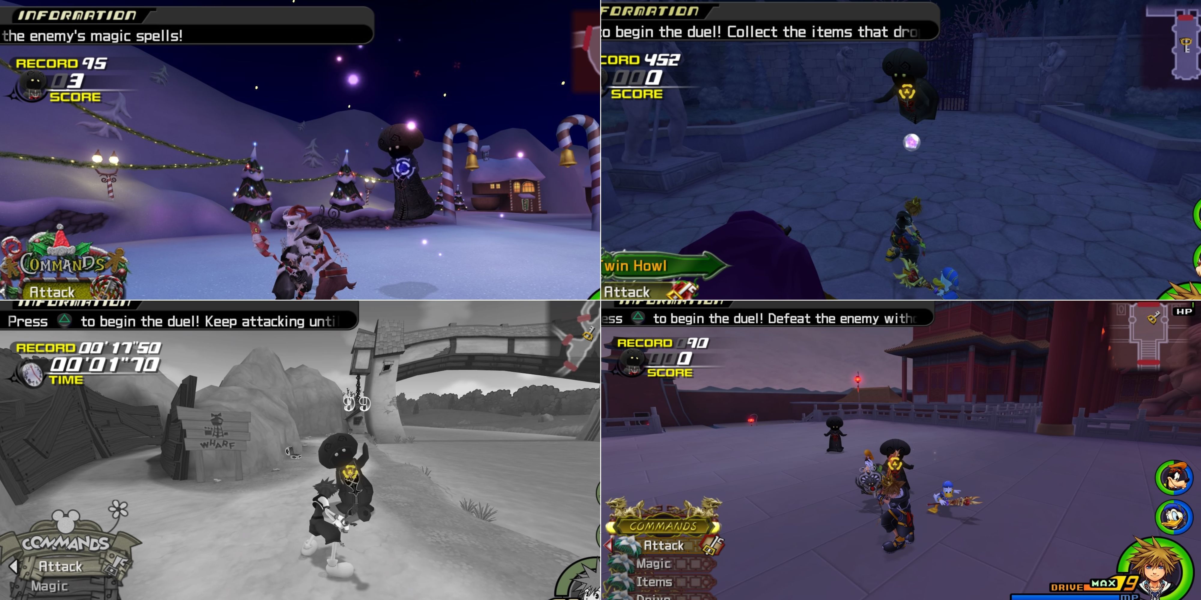 Sora plays against the different members of Mushroom XIII throughout the game.