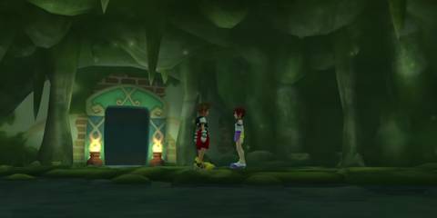 Sora and Kairi in Kingdom Hearts 1