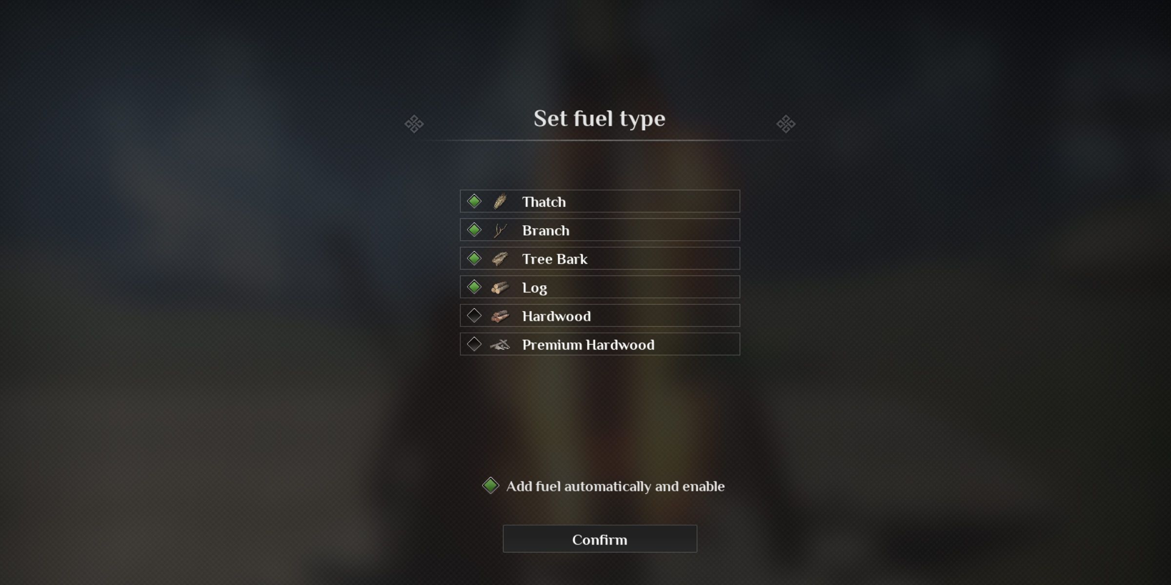 soulmask set fuel type