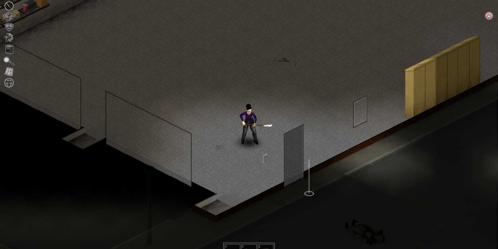 Crafted spear with machete inside fire station weapon