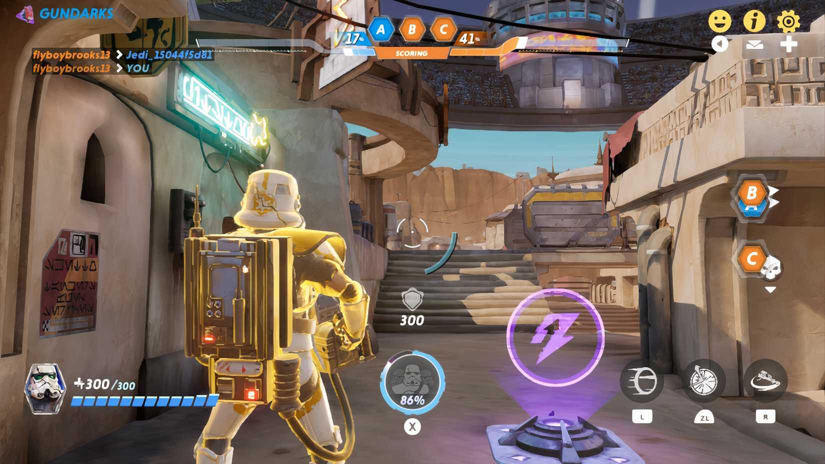 Image of the Mos Espa Podrace map in Star Wars Hunters