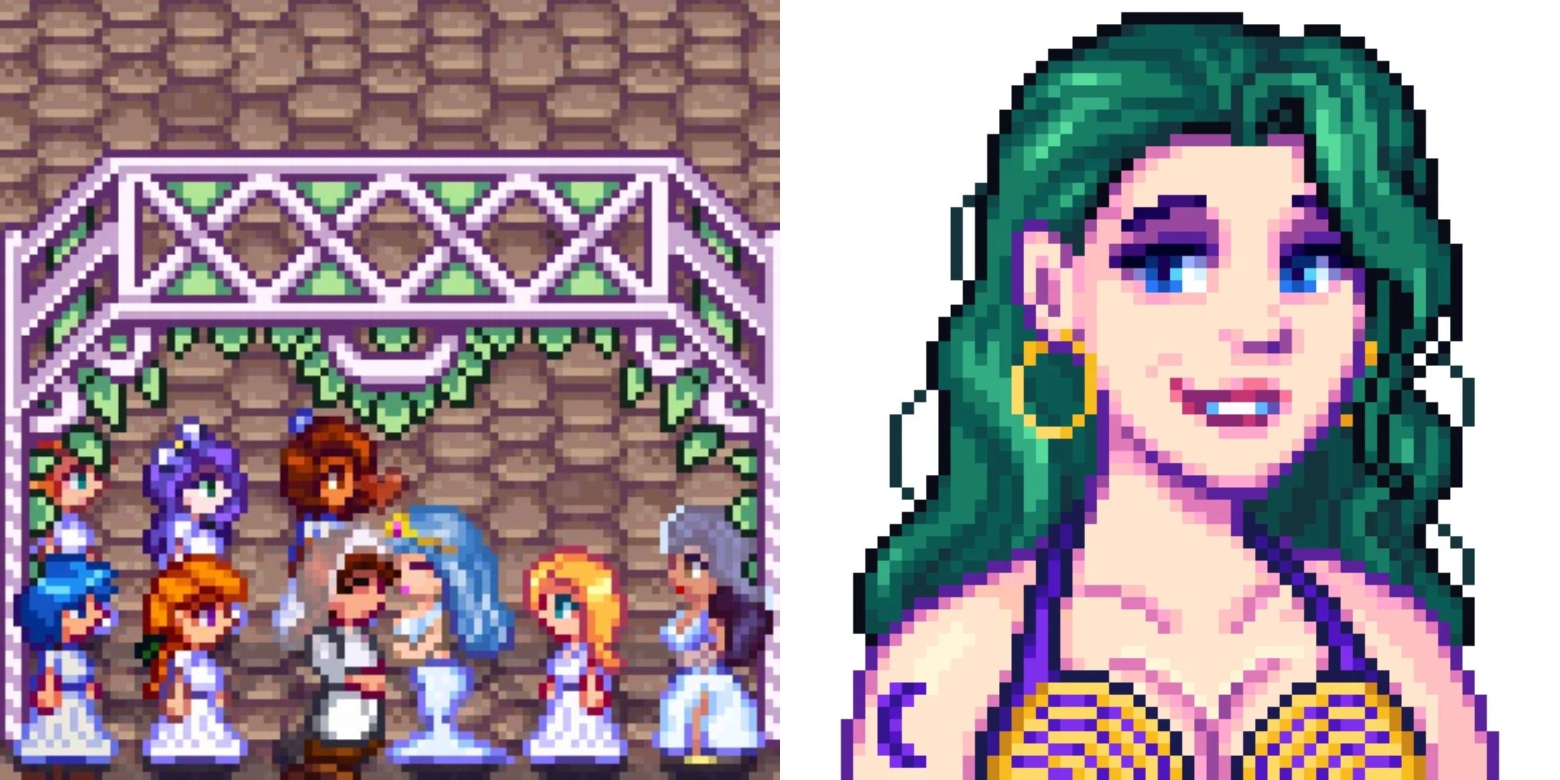 Stardew Valley Polyamory Sweet mod with characters marrying multiple wives and a new NPC to oversee items