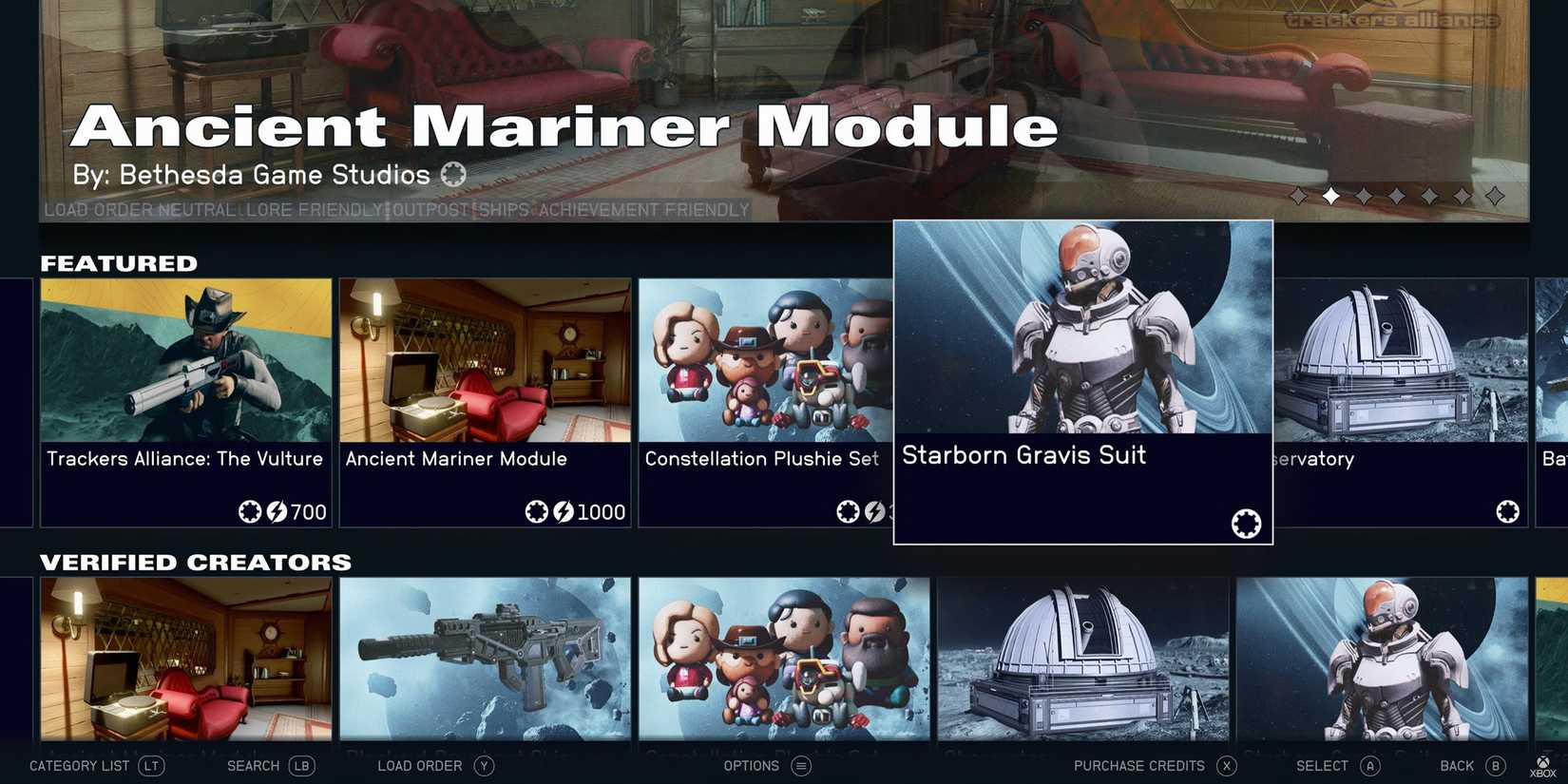 Starfield June 2024 Update Xbox Games Showcase 7 new custom content Ancient Mariner Module