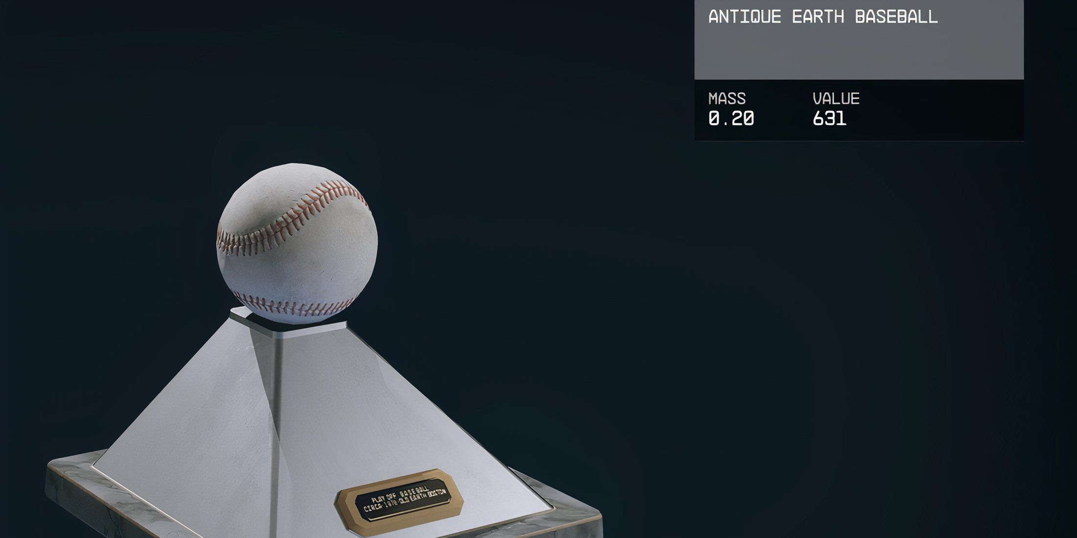 The Antique Earth Baseball item from Starfield