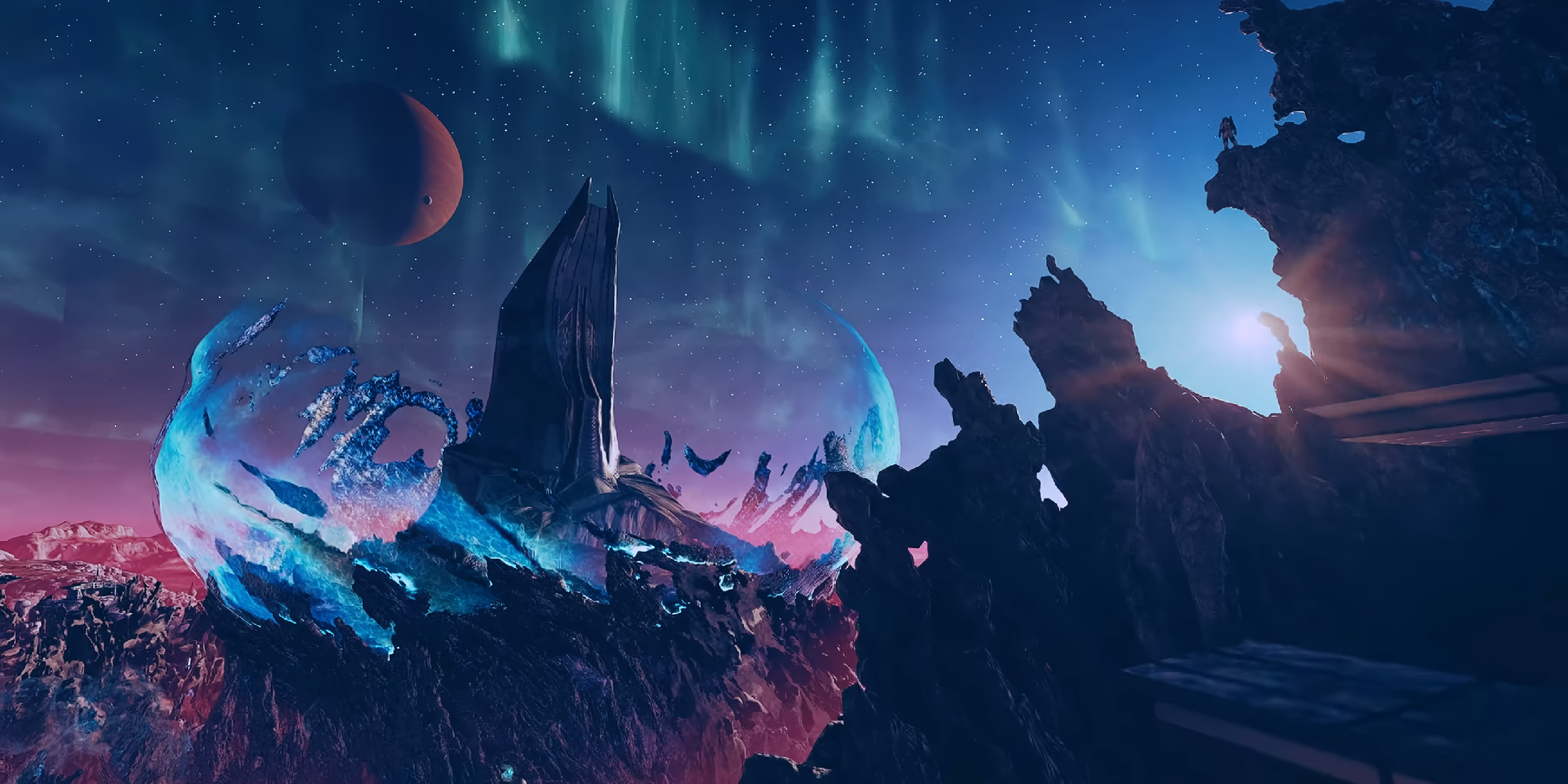 A screenshot from the teaser trailer for Starfield: Shattered Space.