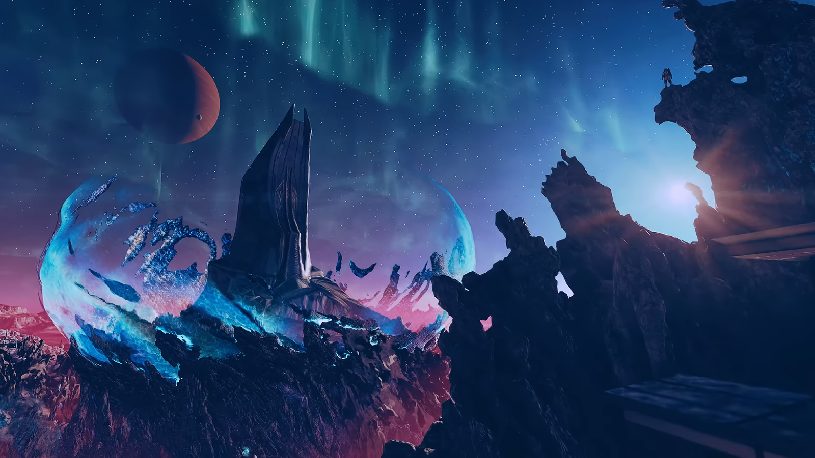 A screenshot from the teaser trailer for Starfield: Shattered Space.