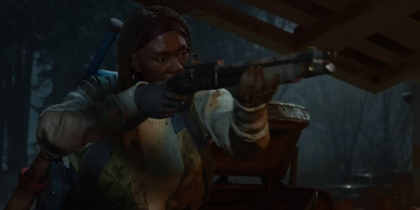 A character wielding a shotgun in the State of Decay 3 trailer